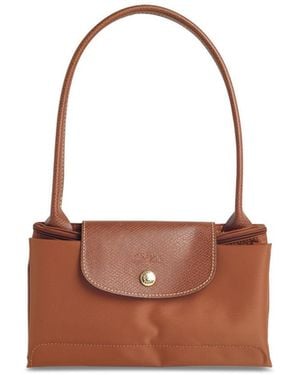 Longchamp 'M Bolso de hombro de tela coñac Le Pliage Original' - Blanco
