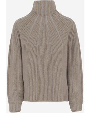 Giorgio Armani Wolle und Kaschmir -Mischpullover - Grau