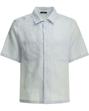 Herno Casual Linen Shirt - Blue