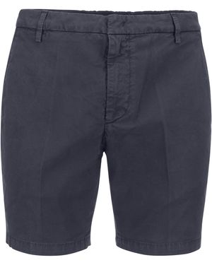 Dondup Manheim Cotton Blend Shorts - Blue