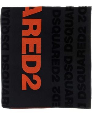 DSquared² Dsquared Cotton Beach Towel - Black