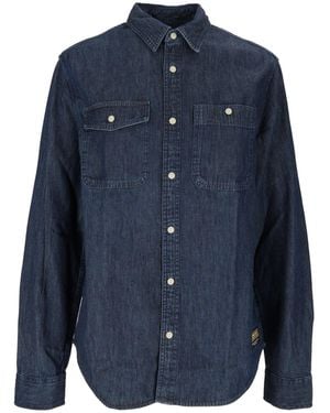 Barbour Camisa de cambray Dufton - Azul