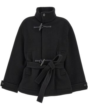 Lemaire 'short Bathrobe Duffle' Jas - Zwart