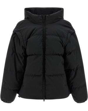 MM6 by Maison Margiela – Daunenjacke "Numeric Signature Mm6" mit Stickerei - Schwarz