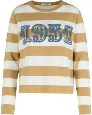 Max Mara 'Viterbo' Sand Virgin Wool Sweater - Grigio