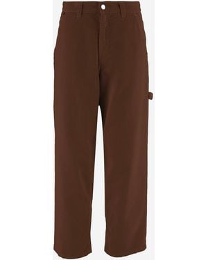 Haikure Ribbed Cotton Velvet Pants - Brown