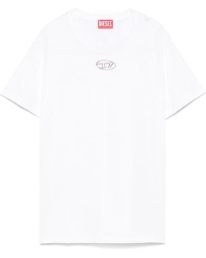 DIESEL T-Shirt Mit Oval D-Logo - Weiß