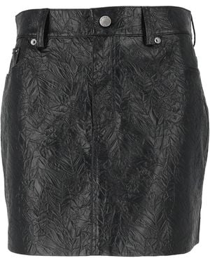 Michael Kors Faux Leather Mini Skirt - Black