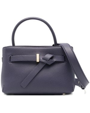 Emporio Armani Knotted-Detail Top-Handle Tote Bag - Blue