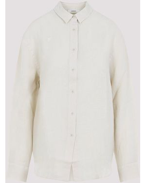 PANGAIA Womens Zomer Linnen Overshirt - Wit