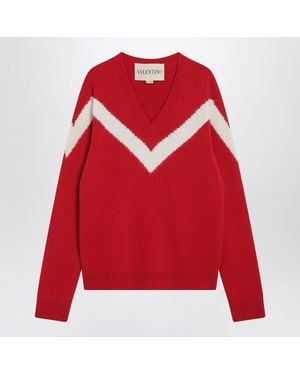 Valentino Sweater With Vlogo On Bow - Red