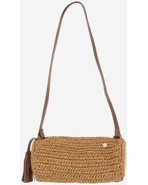 Filippo Catarzi 1910 Viscose And Straw Blend Bag - Metallic