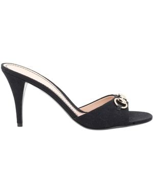 Gucci Sandalo "Slider" Donna Con Morsetto - Black