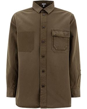 Loewe Cotton Overshirt Jacket Jackets And Coats - Green