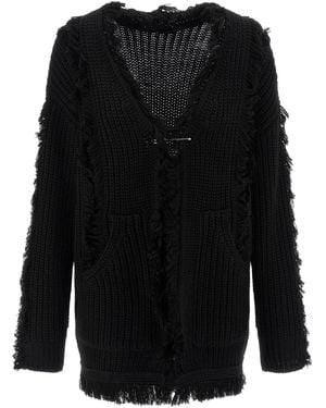 R13 'Fringe' Cardigan - Schwarz