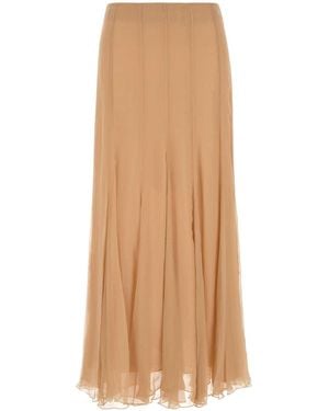 Chloé Skin Chiffon Skirt - Natural