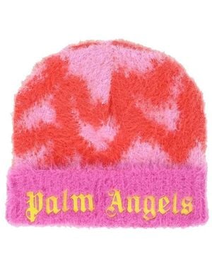 Palm Angels Beanie Hat "Heart" - Pink