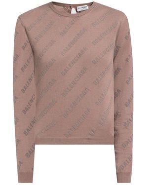 Balenciaga Pullover gestrickt - Braun
