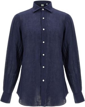 Finamore 1925 'gaeta' Shirt - Blauw