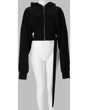 Rick Owens Felpa Con Cappuccio "Collage Gimp" - Black