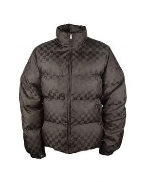MISBHV Quilted Down Jacket With Monogrammed Logo - Black
