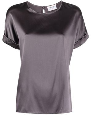 Snobby Sheep Silk Crewneck Shirt - Paars