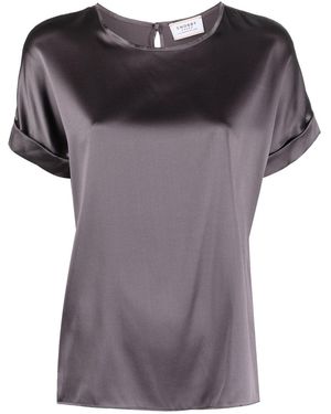 Snobby Sheep Silk Crewneck Shirt - Purple