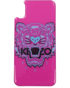 KENZO Porta Iphone X/Xs Donna Silicone Fuxia/Celeste - Purple