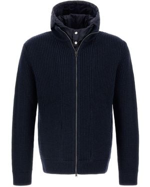 Herno Wool Cardigan - Blue