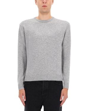 Aspesi Ribbed Crew-Neck Jumper - Grey