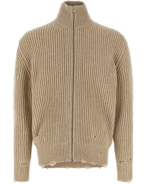 MM6 by Maison Martin Margiela Distelte Wollmagigan - Natur
