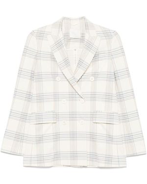 Circolo 1901 Chaqueta de doble pecho de algodón - Blanco