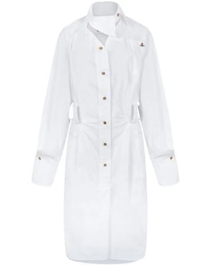 Vivienne Westwood Drunken Shirt Dress - White