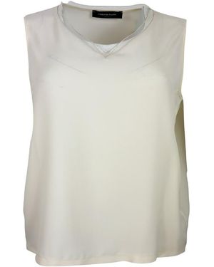Fabiana Filippi Tanktop mit V-Ausschnitt - Natur