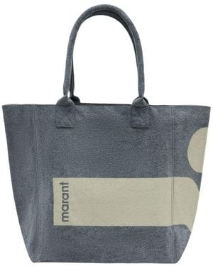 Isabel Marant Yenky Ga Shopper Bag Baumwolle Schwarz - Blau