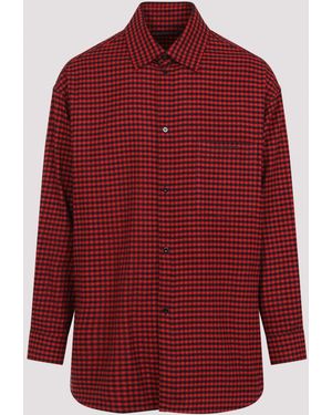 Balenciaga Flanel Overshirt - Rood