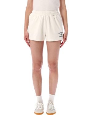 Sporty & Rich Sporty & Rich Sporty & Rich Off- Cotton Varsity Shorts - White