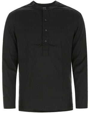 Tom Ford Stretch Satin Pyjama Shirt - Black