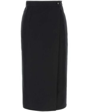 Bottega Veneta Gabardine Skirt - Black
