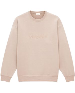 Saint Laurent Felpa A Girocollo - Natural