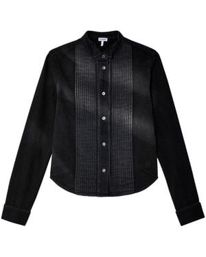 Loewe Pleated Denim Jeans - Black