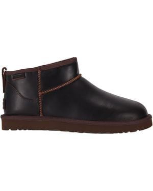 UGG M Klassischer Ultra Mini Lthr Regen - Schwarz