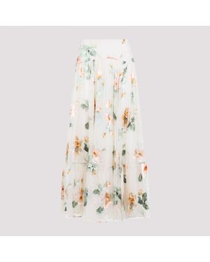Zimmermann Carousel Burnout Midi Rock - Weiß