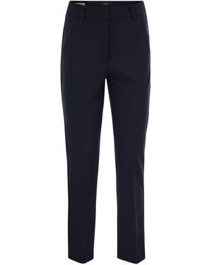 Weekend by Maxmara Weekend Max Mara Freda Cady Cigarette Pants - Blue