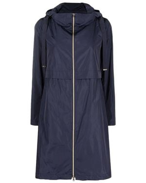 Herno Leichter Parka Mantel - Blau