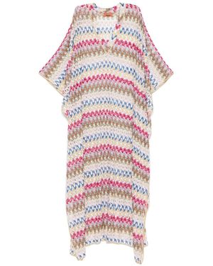 Missoni Lamé Gehaakte Strandtuniek - Wit