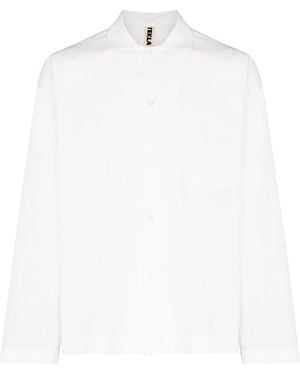 Tekla Pyjama-Oberteil Aus Popeline - Weiß