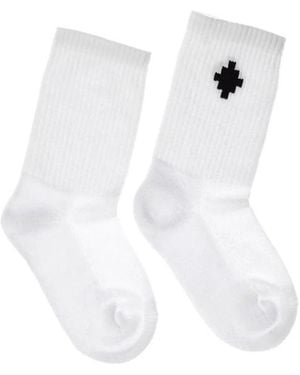 Marcelo Burlon Logo Cross High Socks - White