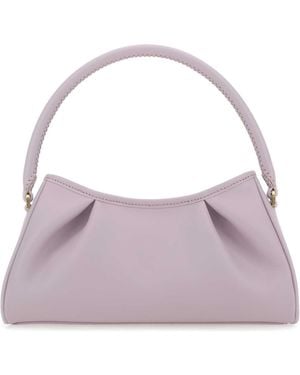 Elleme Lilac Leather Dimple Moon Shoulder Bag - Purple