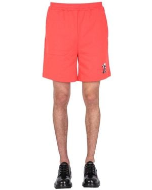 Helmut Lang Graphic Shorts - Red